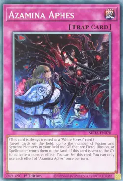 YuGiOh Azamina Aphes SUDA-EN070 Common 1st Edition - Image 1