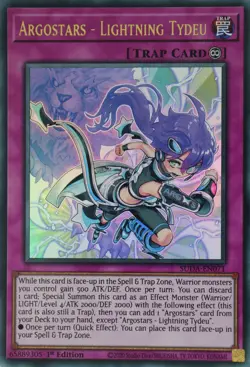 YuGiOh Argostars - Lightning Tydeu SUDA-EN071 Ultra Rare 1st Edition - Image 2