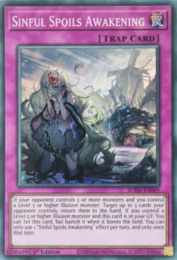 YuGiOh Sinful Spoils Awakening SUDA-EN069 Super Rare 1st Edition - Image 1