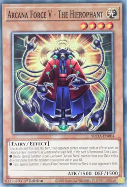 YuGiOh Arcana Force V - The Hierophant SUDA-EN004 Common 1st Edition - Image 1