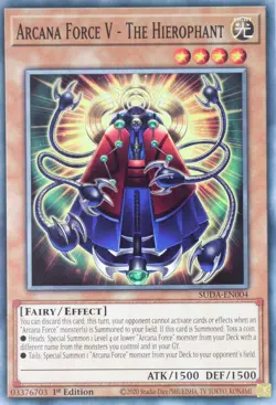 YuGiOh Arcana Force V - The Hierophant SUDA-EN004 Common 1st Edition - Image 2