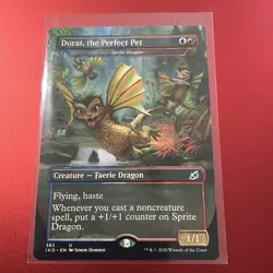 MTG Dorat, the Perfect Pet - Sprite Dragon Ikoria: Lair of Behemoths Regular  - Image 1