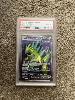 2024 Pokemon TWM EN Iron Thorns Ex 196/167 PSA 10 - Image 1