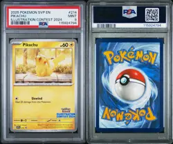2025 POKEMON SVP EN-SV BLACK STAR PROMO ILLUSTRATION CONTEST 2024 PIKACHU PSA 9 - Image 3