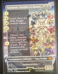 Summon: Knights of Round (Borderless) MTG Final Fantasy (FIN) Regular 359 - Image 1