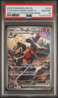 Pokemon 2025 Cynthias Garchomp ex 232/182 SIR Destined Rivals GEM MINT PSA 10 - Image 1
