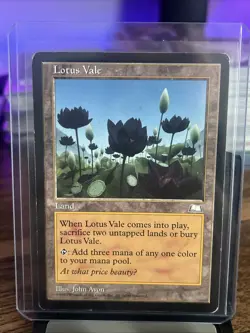 Lotus Vale Weatherlight MTG Magic the Gathering Rare Land Sacrifice - Image 1