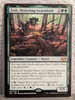 Zask Skittering Swarmlord Jumpstart 2022, Regular MTG Card, Near Mint Condition - Image 1