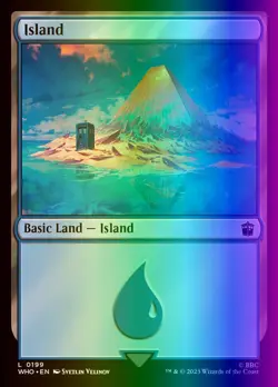 MTG Magic the Gathering Island (199/1208) Doctor Who LP FOIL - Image 2