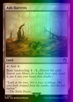 MTG Magic the Gathering Ash Barrens (257/1208) Doctor Who LP FOIL - Image 2