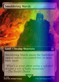 MTG Magic the Gathering Smoldering Marsh (1108/1208) Doctor Who LP FOIL- SURGE - Image 2