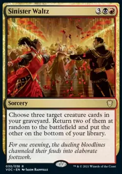 MTG Sinister Waltz (30/199) Innistrad Crimson Vow Commander LP - Image 1