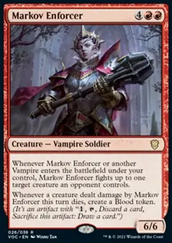 MTG Markov Enforcer (26/199) Innistrad Crimson Vow Commander LP - Image 1