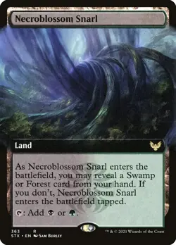 MTG Necroblossom Snarl (363/447) Strixhaven School of Mages LP - Image 1