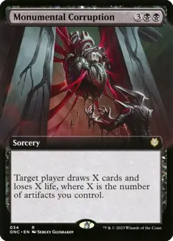 MTG Monumental Corruption (34/208) Phyrexia All Will Be One Commander LP - Image 1