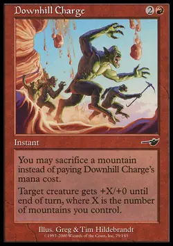 MTG Magic the Gathering Downhill Charge (79/143) Nemesis LP - Image 2