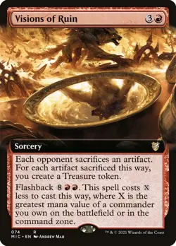 MTG Visions of Ruin (74/209) Innistrad Midnight Hunt Commander LP - Image 1