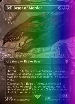 Fell Beast of Mordor (557/597) LTC LP FOIL- SURGE - Image 1