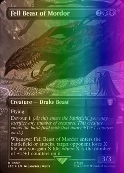 Fell Beast of Mordor (557/597) LTC LP FOIL- SURGE - Image 2