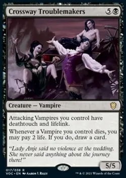 MTG Crossway Troublemakers (17/199) Innistrad Crimson Vow Commander LP - Image 1