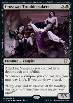 MTG Crossway Troublemakers (17/199) Innistrad Crimson Vow Commander LP - Image 2