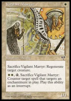 MTG Magic the Gathering Vigilant Martyr (45/351) Mirage LP - Image 1