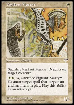 MTG Magic the Gathering Vigilant Martyr (45/351) Mirage LP - Image 2