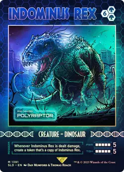 FOIL Indominus Rex (Polyraptor) ~ Secret Lair: Jurassic World [ NM ] [ MTG ] - Image 2