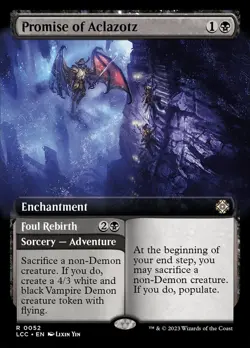 MTG Promise of Aclazotz (52/401) The Lost Caverns of Ixalan Commander LP - Image 1