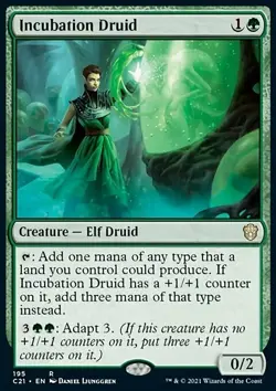 MTG Magic the Gathering Incubation Druid (195/465) Commander 2021 LP - Image 1