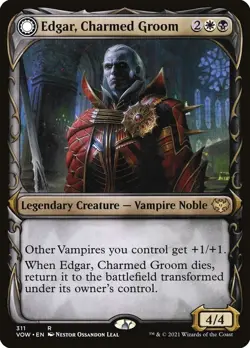 MTG Edgar, Charmed Groom // Edgar Markov's Coffin Showcase ** Crimson ** En (NM) - Image 1