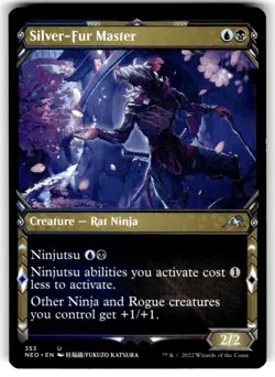Silver-Fur Master (Showcase) 353 NEO Uncommon Kamigawa: Neon Dynasty MTG - Image 3