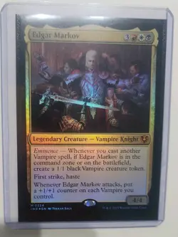 NM-Mint, English MTG Foil Edgar Markov Innistrad Remastered Magic the Gathering - Image 2