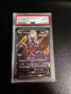 Pokemon Umbreon V (Alternate Full Art) #189 Evolving Skies Holo PSA 10 Gem Mint - Image 2