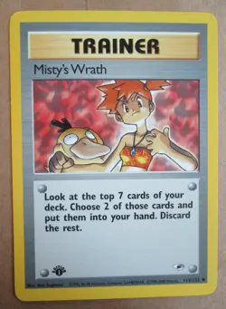 Misty's Wrath - 114/132 - Uncommon WOTC TCG—Gym Heroes Pokemon Card - Image 1