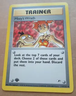 Misty's Wrath - 114/132 - Uncommon WOTC TCG—Gym Heroes Pokemon Card - Image 5