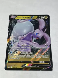 Pokemon TCG Hisuian Goodra V 135/196 Lost Origin Ultra Rare Holo LP - Image 1