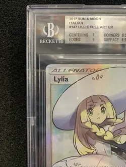 Pokemon Lylia 147 Sun And Moon 2017 ITA Trainer Full Art Beckett 7.5 - Image 8
