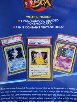 Pokemon MYSTERY 3 PAK w/ 4 BOOSTER PACKS/1 VINTAGE SLAB & 2 VINTAGE GRADE CARDS - Image 15