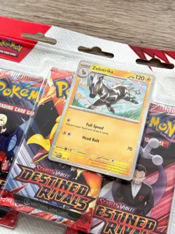 Pokémon TCG: Scarlet & Violet | Destined Rivals 3-Pack Blister | Zebstrika - Image 6