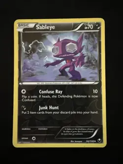 Sableye 62/108 Dark Explorers Pokemon TCG Reverse Holo LP - Image 1