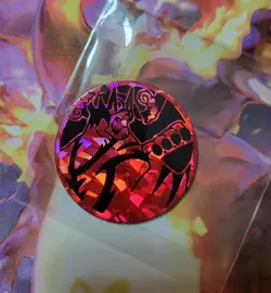Single Strike Urshifu Pokemon TCG Jumbo Red Cracked Ice Holo Official Flip Coin - Image 1