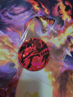 Single Strike Urshifu Pokemon TCG Jumbo Red Cracked Ice Holo Official Flip Coin - Image 2