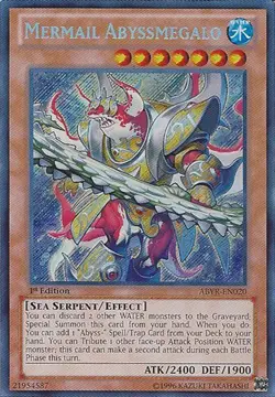 Yugioh! LP Mermail Abyssmegalo - ABYR-EN020 - Secret Rare - 1st Edition Lightly - Image 2
