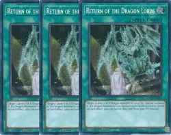 Yu-Gi-Oh! 3x Return of the Dragon Lords RA03-EN060 Secret Rare Playset - Image 1