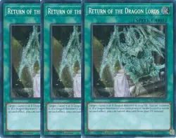Yu-Gi-Oh! 3x Return of the Dragon Lords RA03-EN060 Secret Rare Playset - Image 2