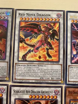 Red Dragon Archfiend Variants, Red Nova Dragon, 8 Yugioh Cards - Image 13