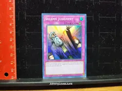 Yugioh TCG Solemn Judgment Holo Unlimited Ed Ultra Rare 1st Edition  - Image 1