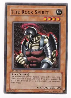 Yu-Gi-Oh! Card THE ROCK SPIRIT LON-069 - 1st Edition - Image 1