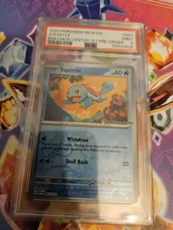 Pokemon Center Squirtle Stamped Promo Card 007/165 Pokemon PSA 9 - Image 1